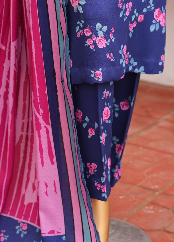 Hz Textiles Unstitched Printed Viscose Twill 3 Piece Suit HZ26UVT VT-5032 - Winter Collection