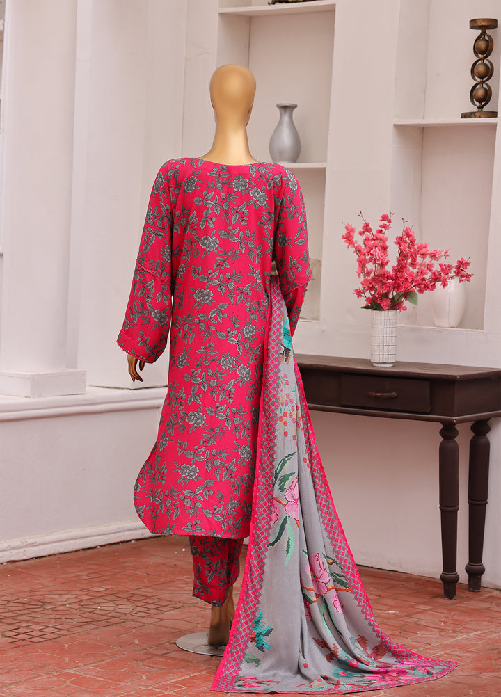 Hz Textiles Unstitched Printed Viscose Twill 3 Piece Suit HZ26UVT VT-5038 - Winter Collection