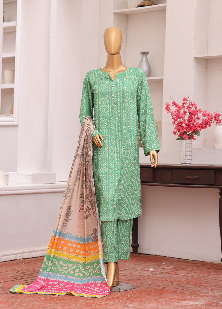 Hz Textiles Unstitched Printed Viscose Twill 3 Piece Suit HZ26UVT VT-5033 - Winter Collection