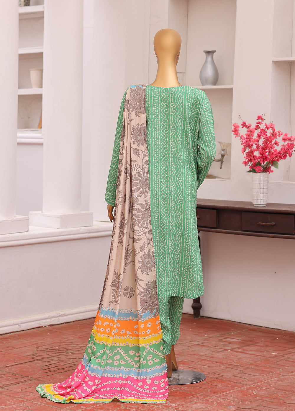 Hz Textiles Unstitched Printed Viscose Twill 3 Piece Suit HZ26UVT VT-5033 - Winter Collection