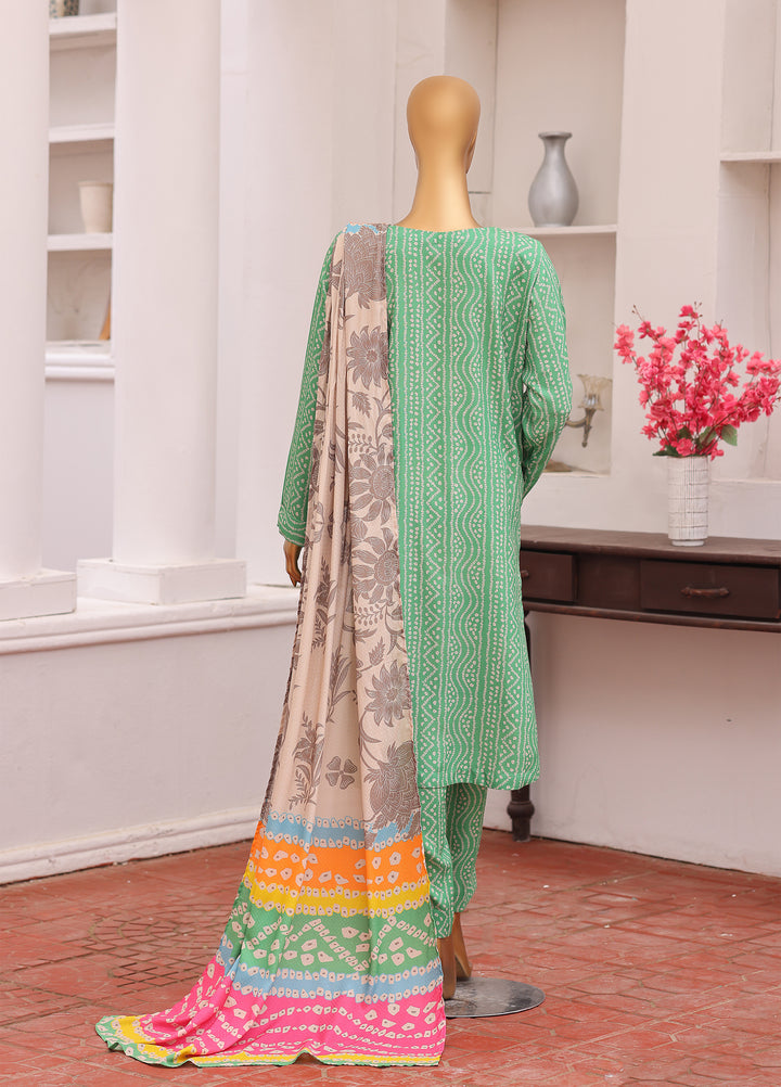 Hz Textiles Unstitched Printed Viscose Twill 3 Piece Suit HZ26UVT VT-5033 - Winter Collection