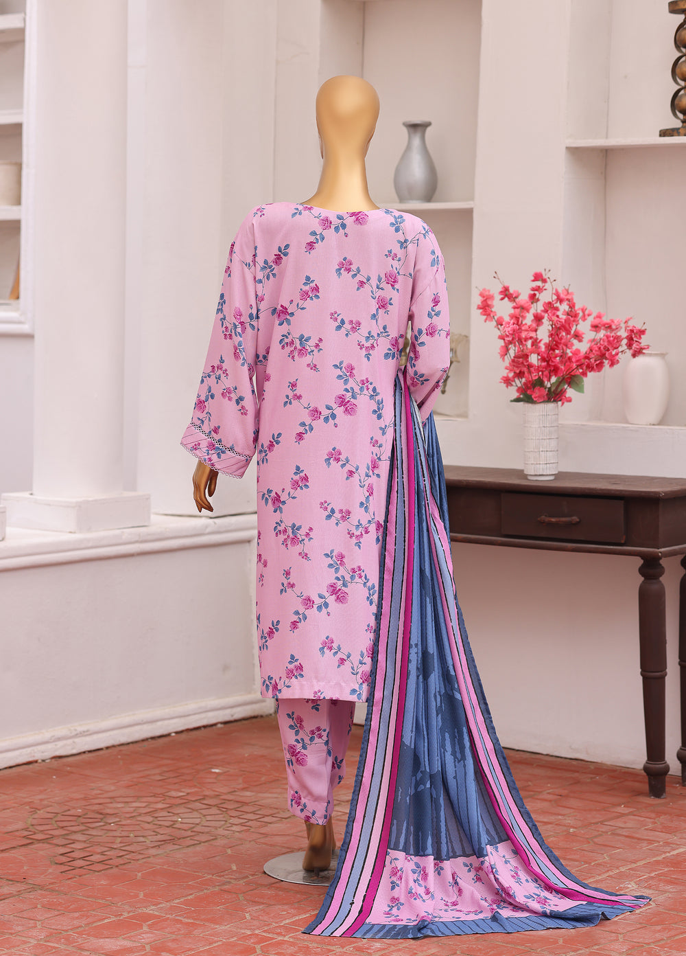 Hz Textiles Unstitched Printed Viscose Twill 3 Piece Suit HZ26UVT VT-5031 - Winter Collection