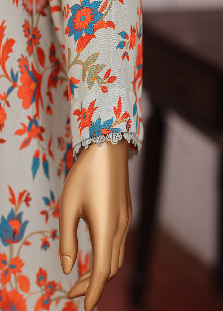 Hz Textiles Unstitched Printed Viscose Twill 3 Piece Suit HZ26UVT VT-5035 - Winter Collection