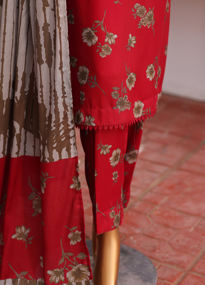Hz Textiles Unstitched Printed Viscose Twill 3 Piece Suit HZ26UVT VT-5036 - Winter Collection