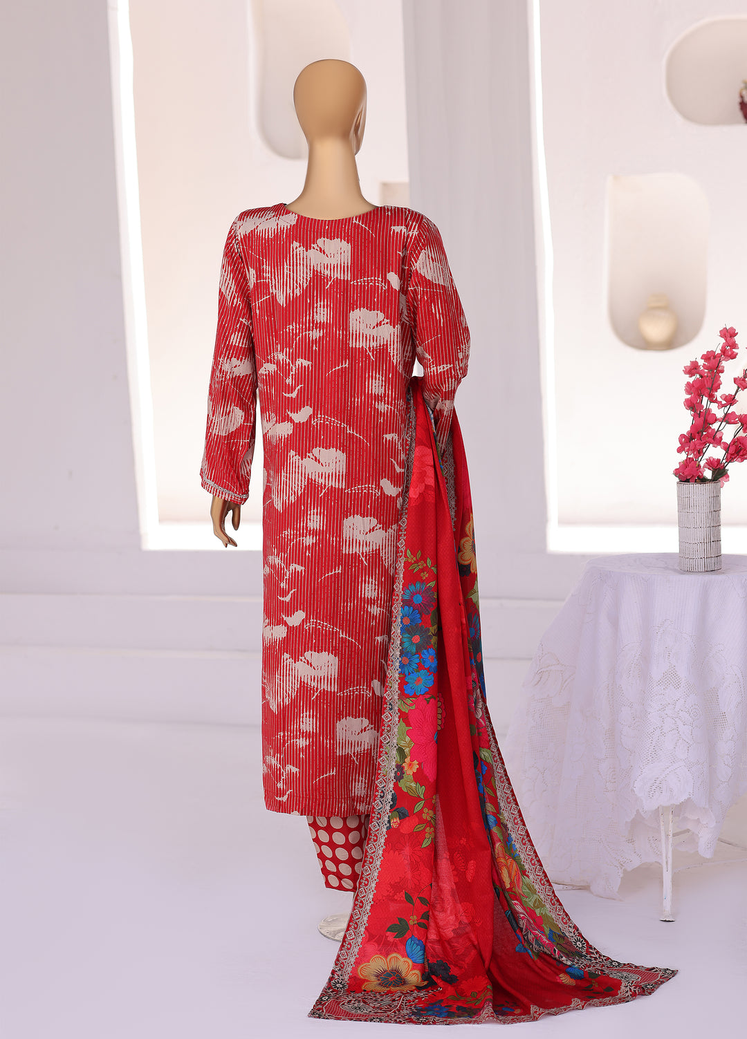Hz Textiles Unstitched Printed Viscose Linen 3 Piece Suit HZ26ULW LW-5050 - Winter Collection