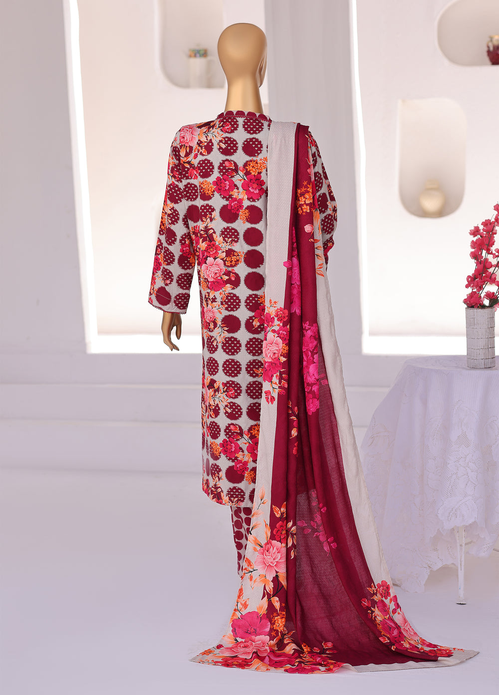 Hz Textiles Unstitched Printed Viscose Linen 3 Piece Suit HZ26ULW LW-5048 - Winter Collection