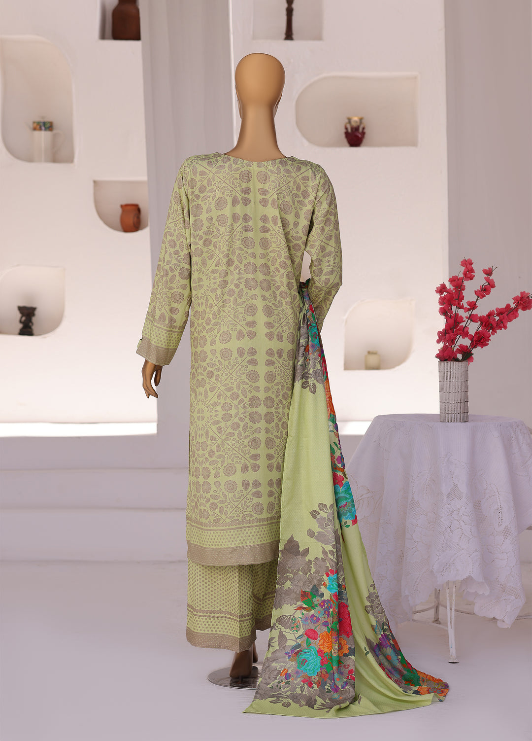Hz Textiles Unstitched Printed Viscose Linen 3 Piece Suit HZ26ULW LW-5053 - Winter Collection
