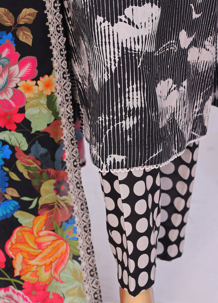 Hz Textiles Unstitched Printed Viscose Linen 3 Piece Suit HZ26ULW LW-5049 - Winter Collection