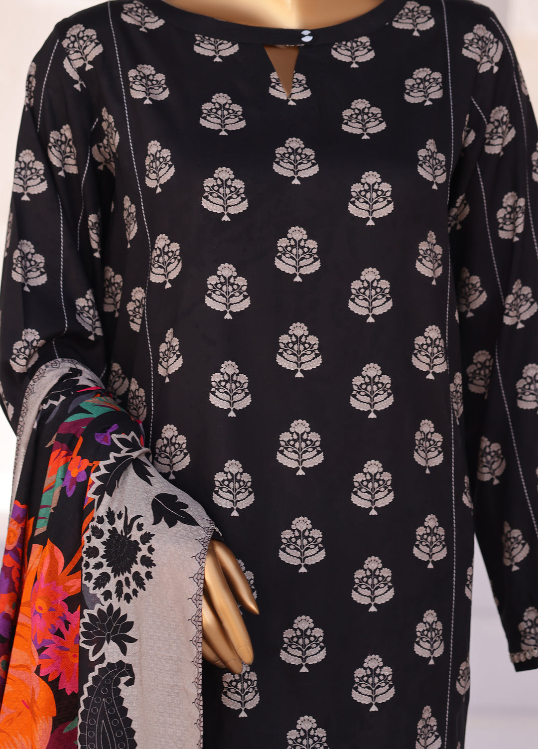 Hz Textiles Unstitched Printed Viscose Linen 3 Piece Suit HZ26ULW LW-5052 - Winter Collection