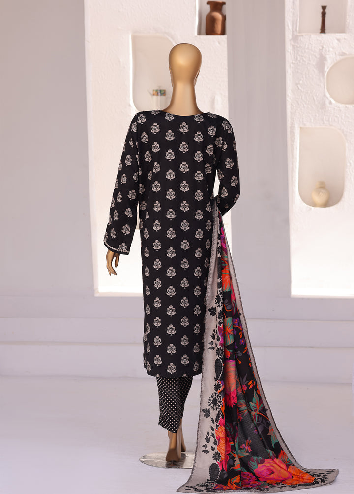 Hz Textiles Unstitched Printed Viscose Linen 3 Piece Suit HZ26ULW LW-5052 - Winter Collection