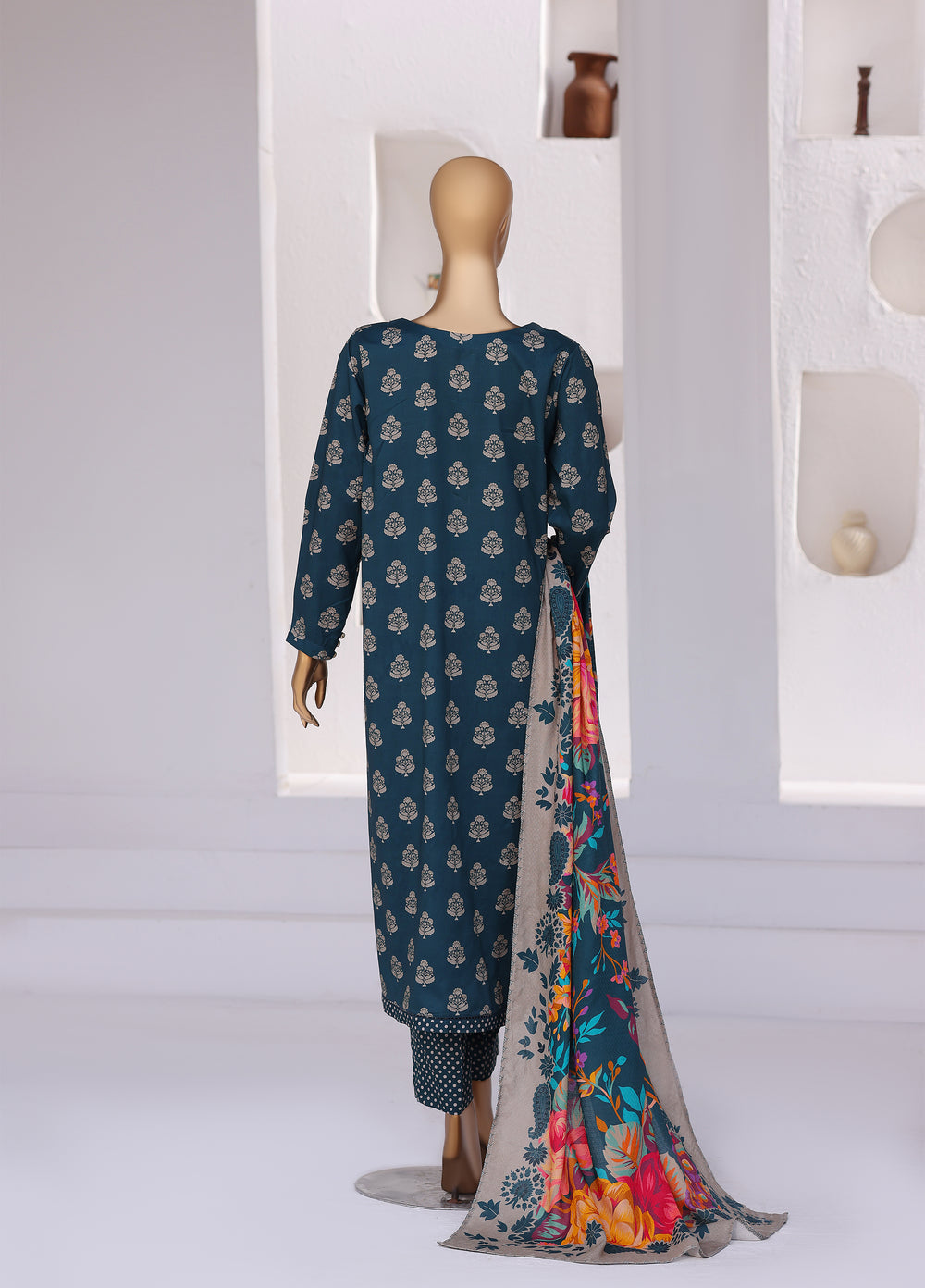 Hz Textiles Unstitched Printed Viscose Linen 3 Piece Suit HZ26ULW LW-5051 - Winter Collection
