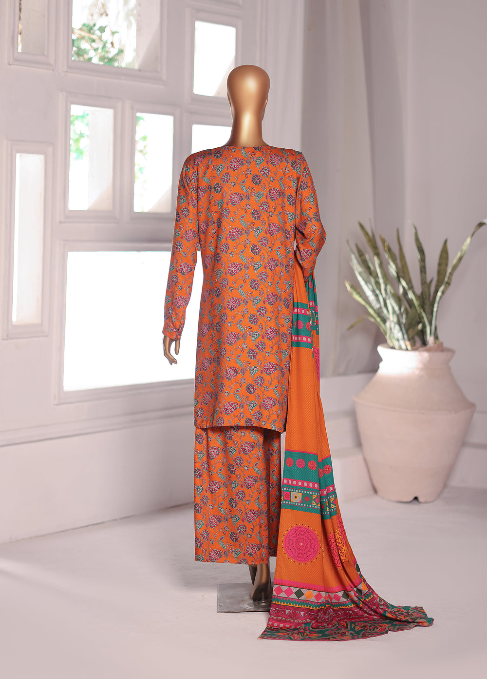 Hz Textiles Unstitched Printed Viscose Twill 3 Piece Suit HZ26UVT VT-5043 - Winter Collection