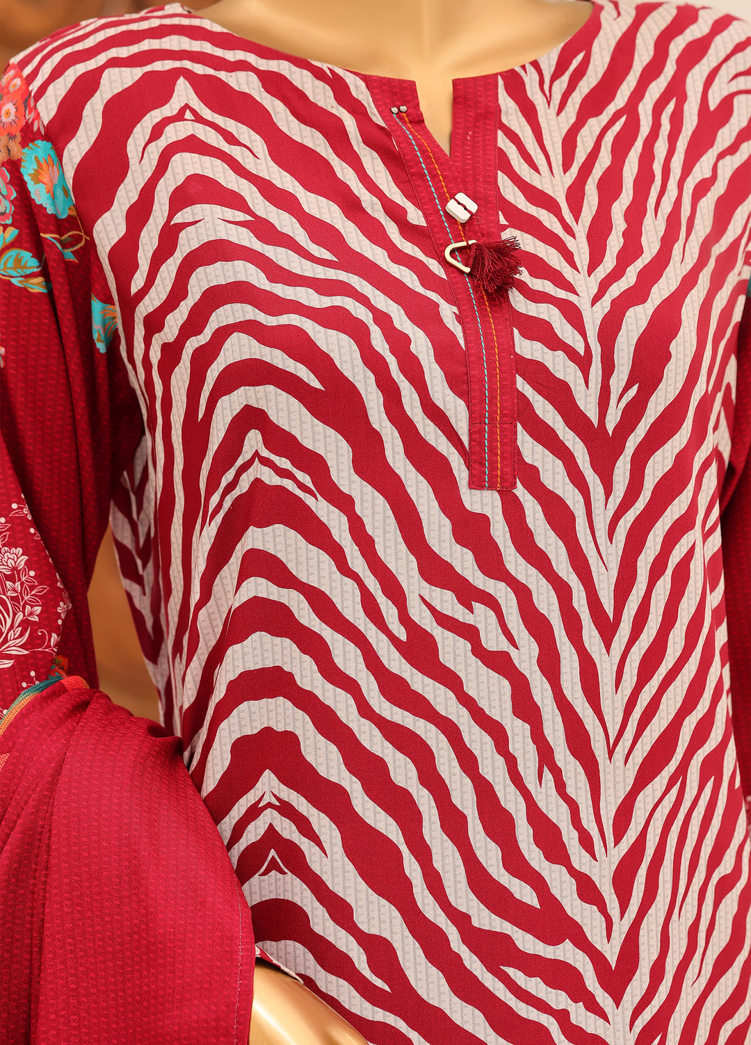 Hz Textiles Unstitched Printed Viscose Linen 3 Piece Suit HZ26ULW LW-5065 - Winter Collection