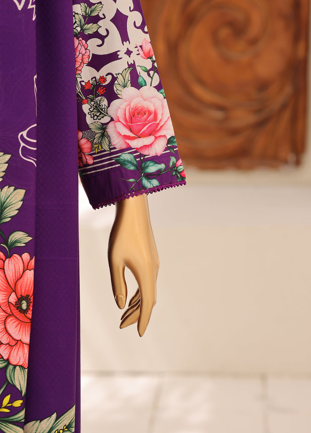 Hz Textiles Unstitched Printed Viscose Linen 3 Piece Suit HZ26ULW LW-5067 - Winter Collection