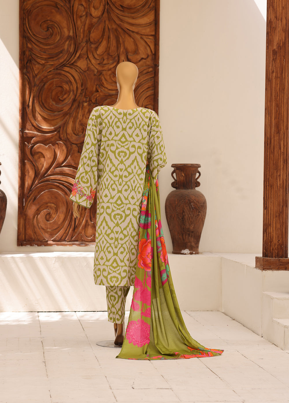 Hz Textiles Unstitched Printed Viscose Linen 3 Piece Suit HZ26ULW LW-5070 - Winter Collection