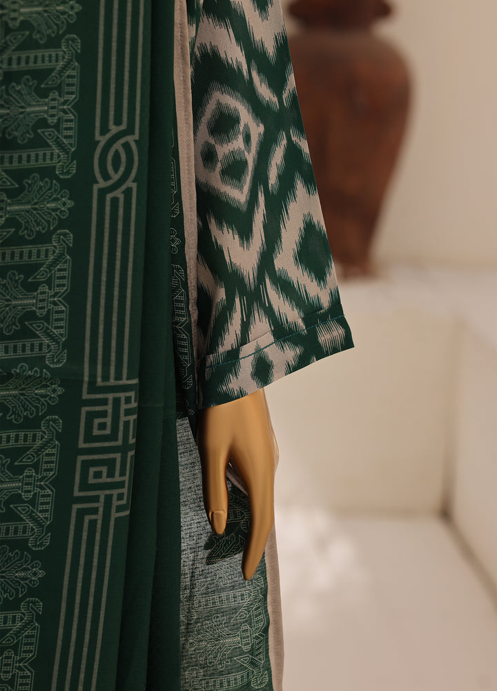 Hz Textiles Unstitched Printed Viscose Linen 3 Piece Suit HZ26ULW LW-5071 - Winter Collection