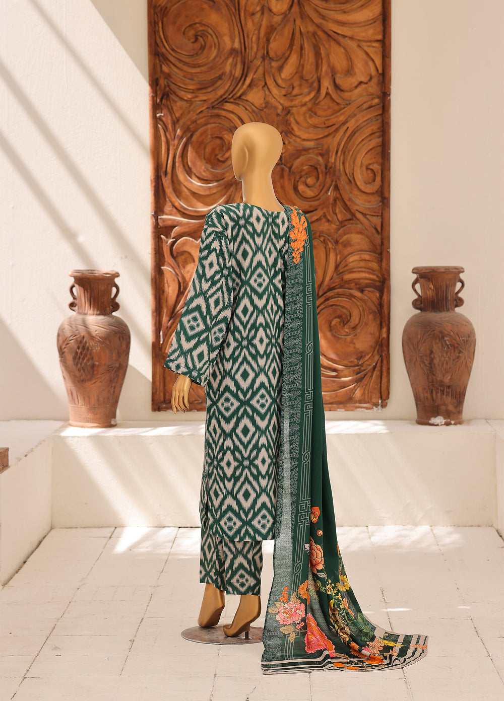 Hz Textiles Unstitched Printed Viscose Linen 3 Piece Suit HZ26ULW LW-5071 - Winter Collection