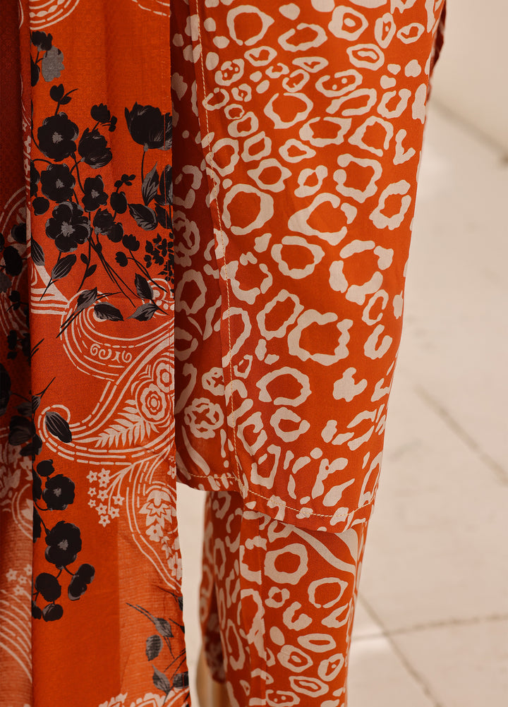 Hz Textiles Unstitched Printed Viscose Linen 3 Piece Suit HZ26ULW LW-5063 - Winter Collection