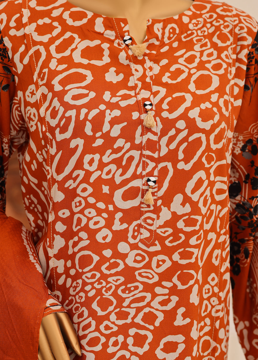 Hz Textiles Unstitched Printed Viscose Linen 3 Piece Suit HZ26ULW LW-5063 - Winter Collection