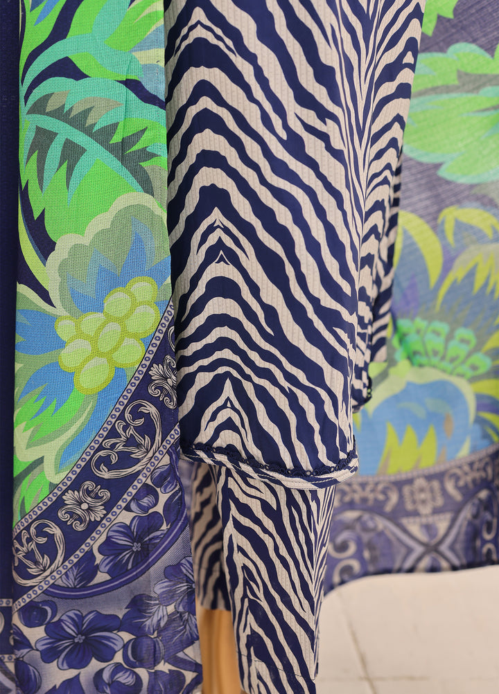 Hz Textiles Unstitched Printed Viscose Linen 3 Piece Suit HZ26ULW LW-5066 - Winter Collection