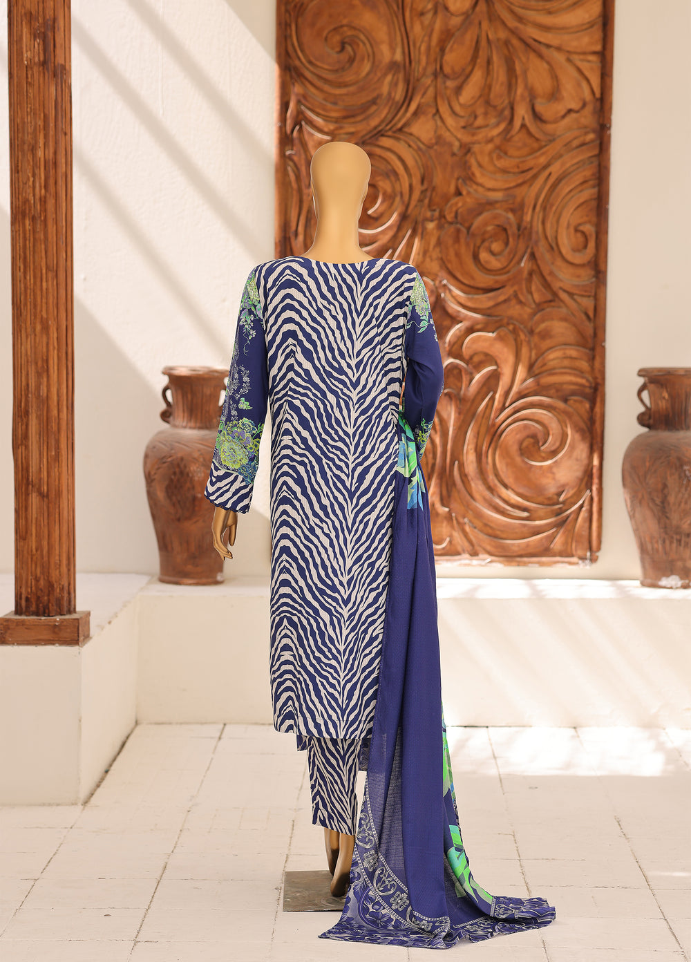 Hz Textiles Unstitched Printed Viscose Linen 3 Piece Suit HZ26ULW LW-5066 - Winter Collection
