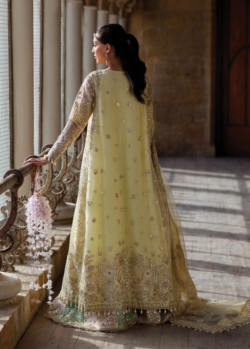 Dastangoi by Afrozeh Unstitched Embroidered Organza 3 Piece Suit AF26UDW Afsaan FW01214 - Wedding Collection