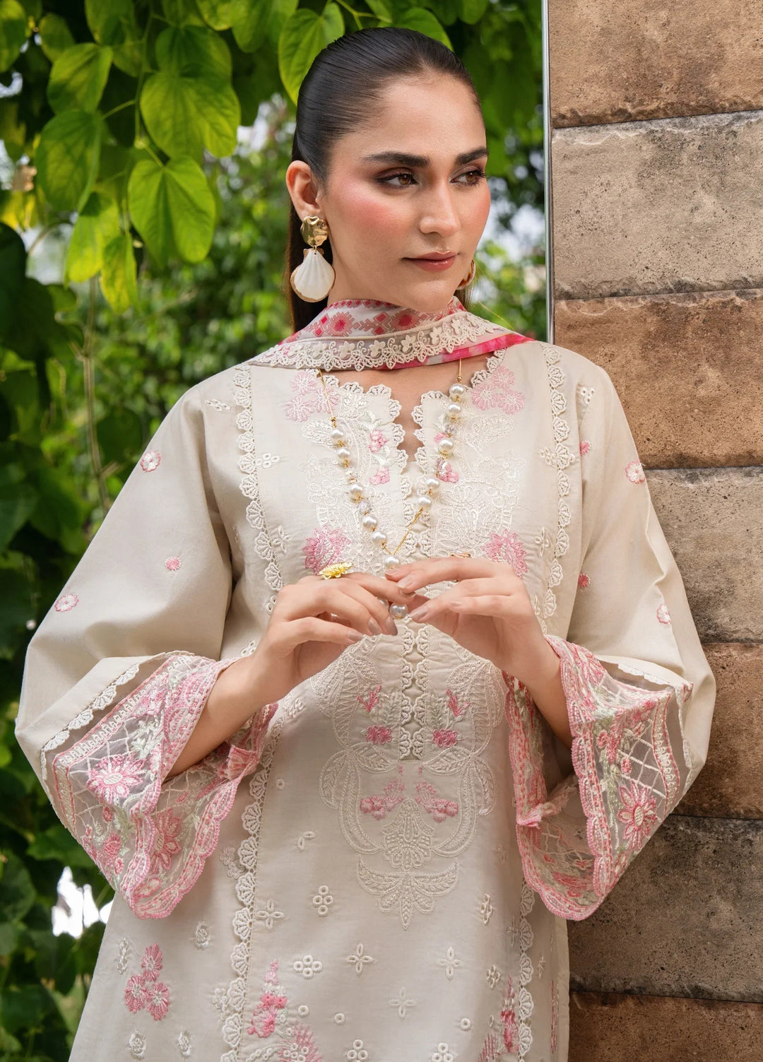 Chandan Nagri RTW Embroidered Lawn 3 Piece Suit Eclipse-Veil - Casual Collection