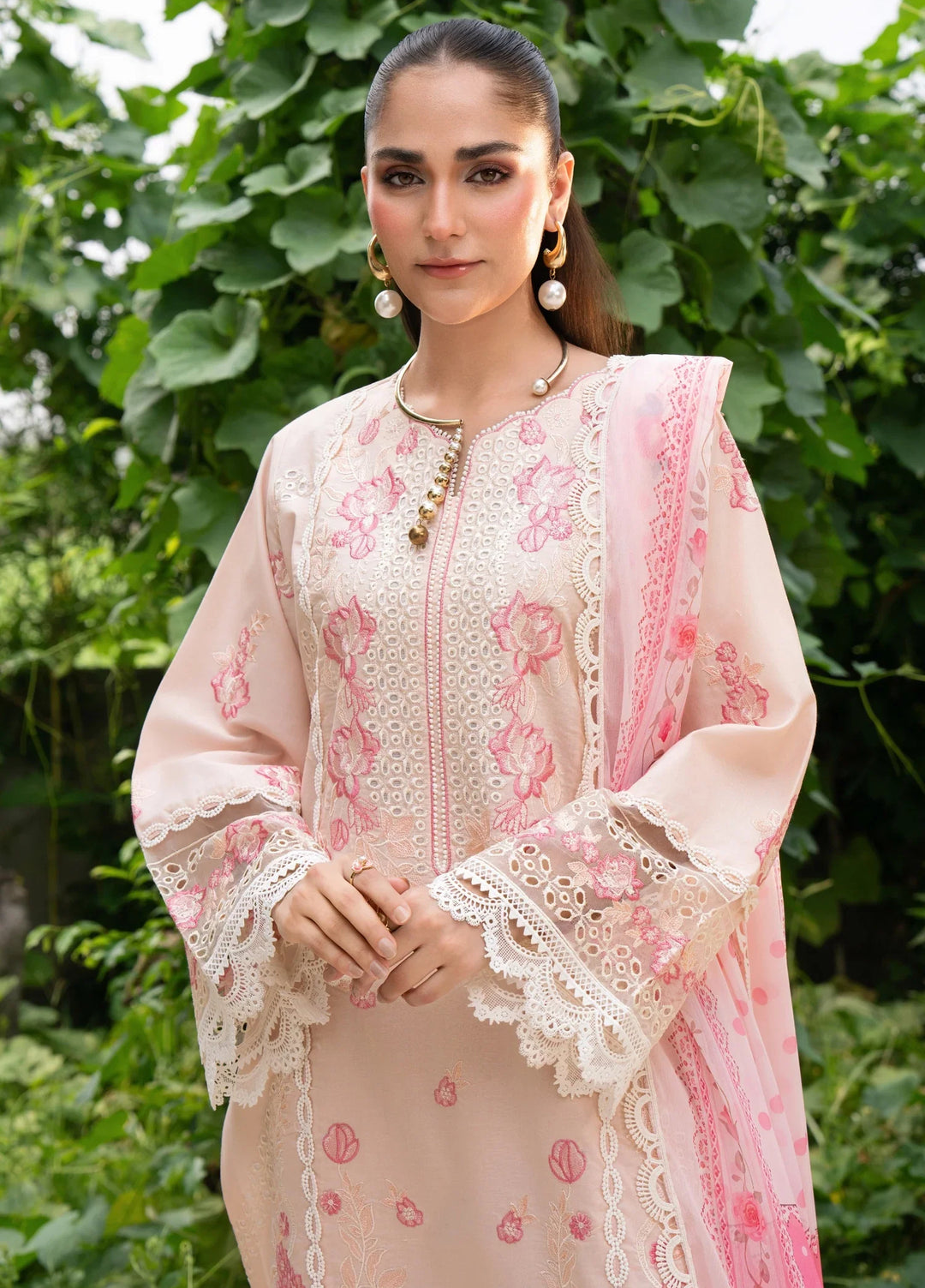 Chandan Nagri RTW Embroidered Lawn 3 Piece Suit Misey-Pearl - Casual Collection