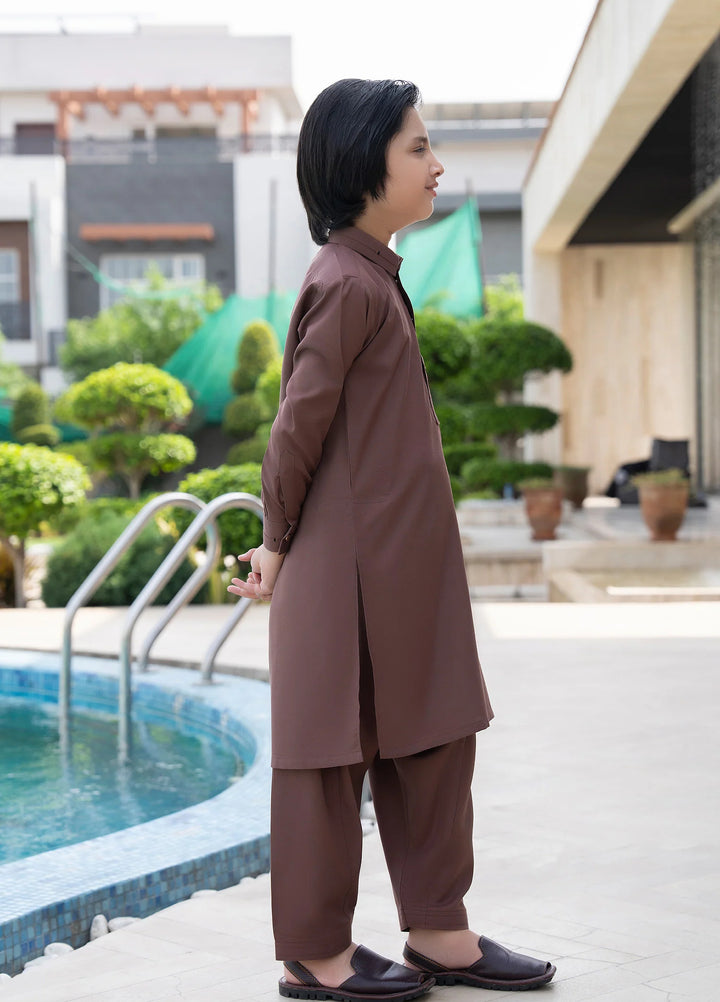 Buraq Boys RTW Solids Wash N Wear Kurta Shalwar Suit Jahangir Casual Collection