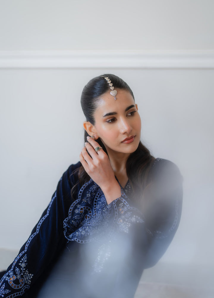 Atelier Velours by Rashid Textiles RTW Embroidered Velvet 3 Piece Suit RT26RAV Midnight - Festive Collection