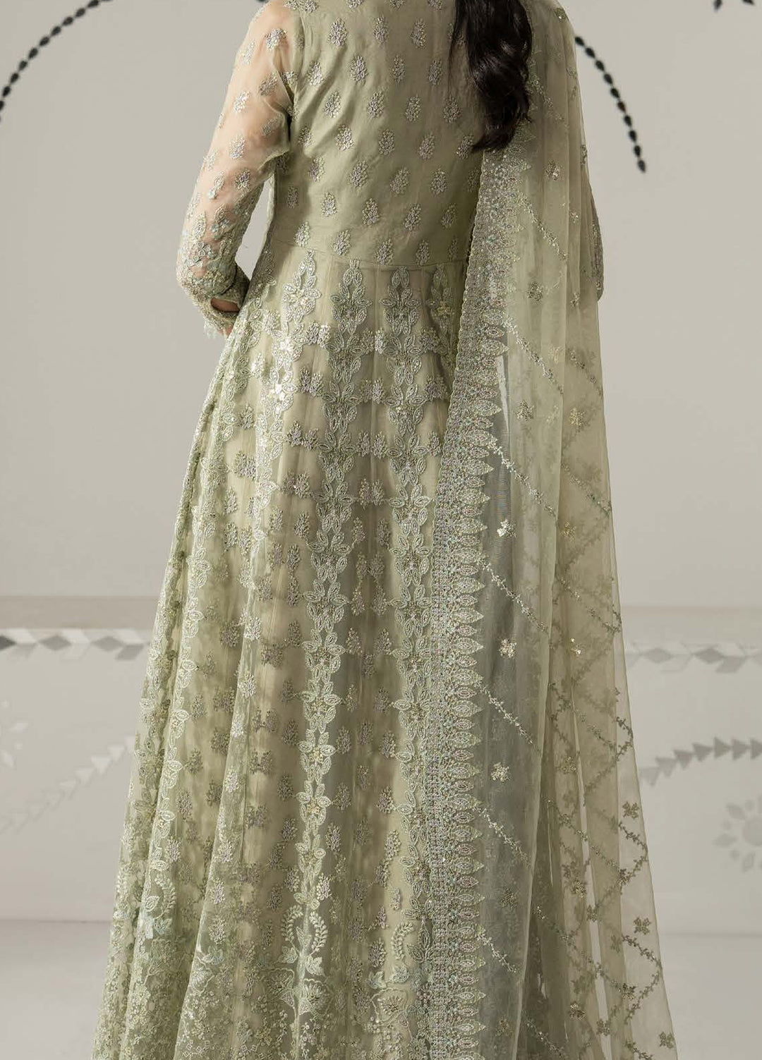 Shehnai by Lavish Premium Unstitched Embroidered Organza 3 Piece Suit LVP26USO SH-02 GULBAHAR - Wedding Collection