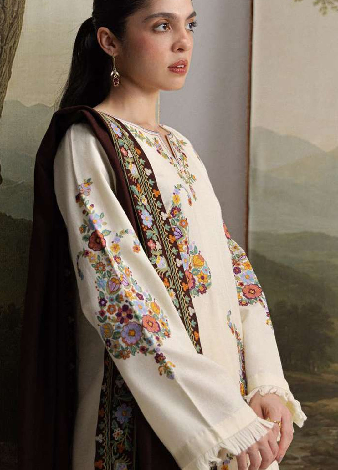 Coco by Zara Shahjahan Unstitched Khaddar 3 Piece Suit CZS26UKW SHIREEN 6A - Winter Collection