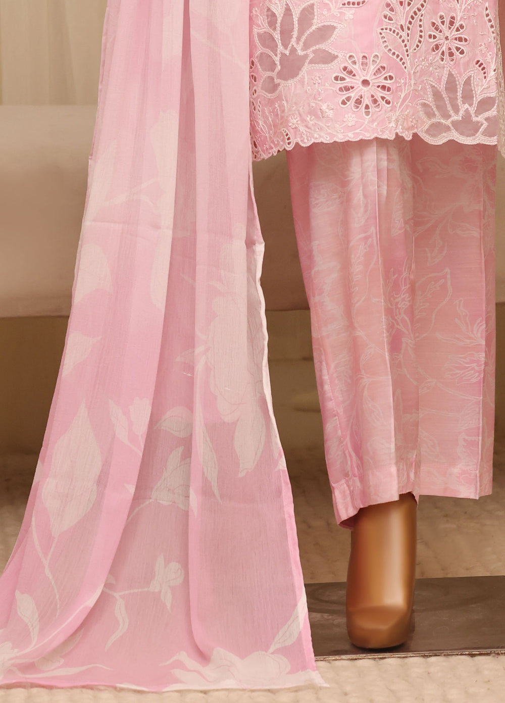 Majestic by HZ Textiles RTW Embroidered Raw Silk 3 Piece Suit HZ26RSM Blossom XRPE-3P-001 - Casual Collection