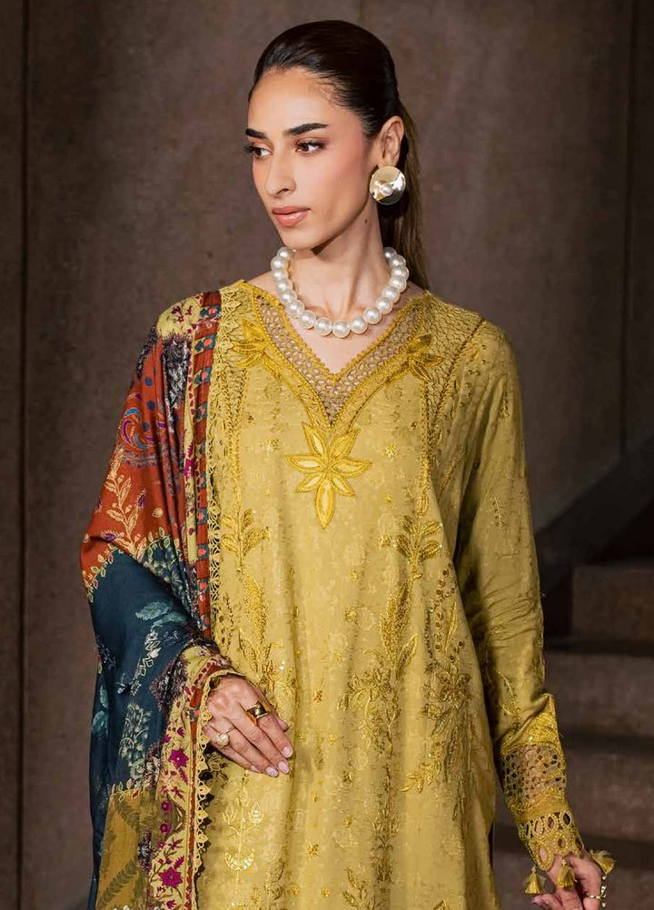 Maya by Nureh Unstitched Embroidered Jacquard Linen 3 Piece Suit NU26UMLJ NW-129 - Festive Collection