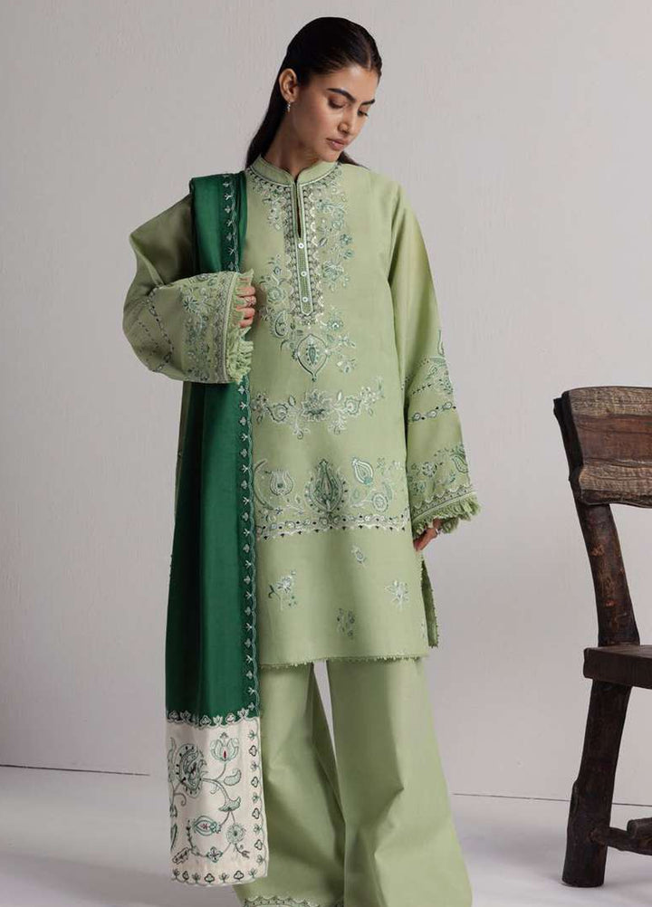 Coco by Zara Shahjahan Unstitched Khaddar 3 Piece Suit CZS26UKW NEELAM 4B - Winter Collection