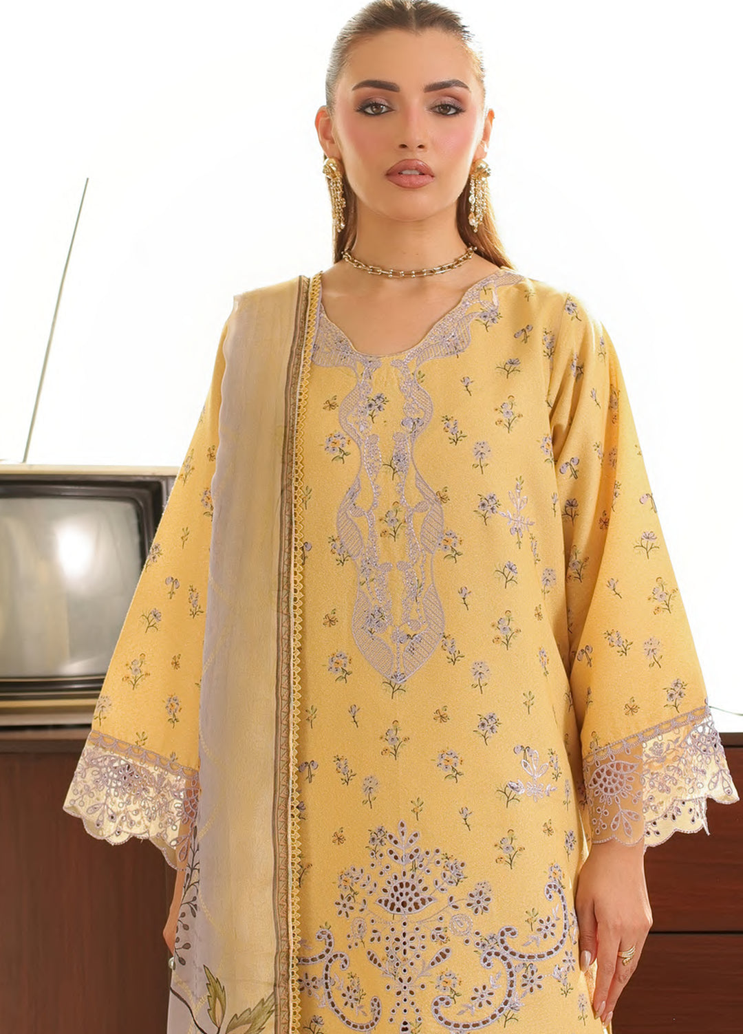 Sahl by Rashid Textiles Unstitched Embroidered Lawn  Karandi 3 Piece Suit RT26USLK D-3915 - Casual Collection