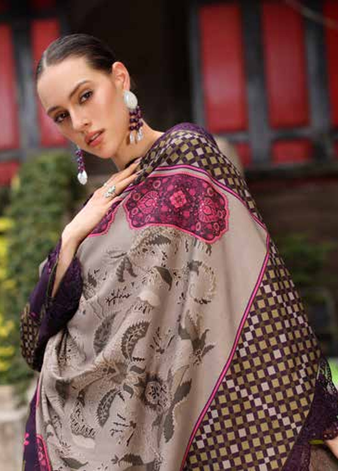 Combination by Charizma Unstitched Embroidered Linen 3 Piece Suit CHR26UCL CCW7-05 - Casual Collection