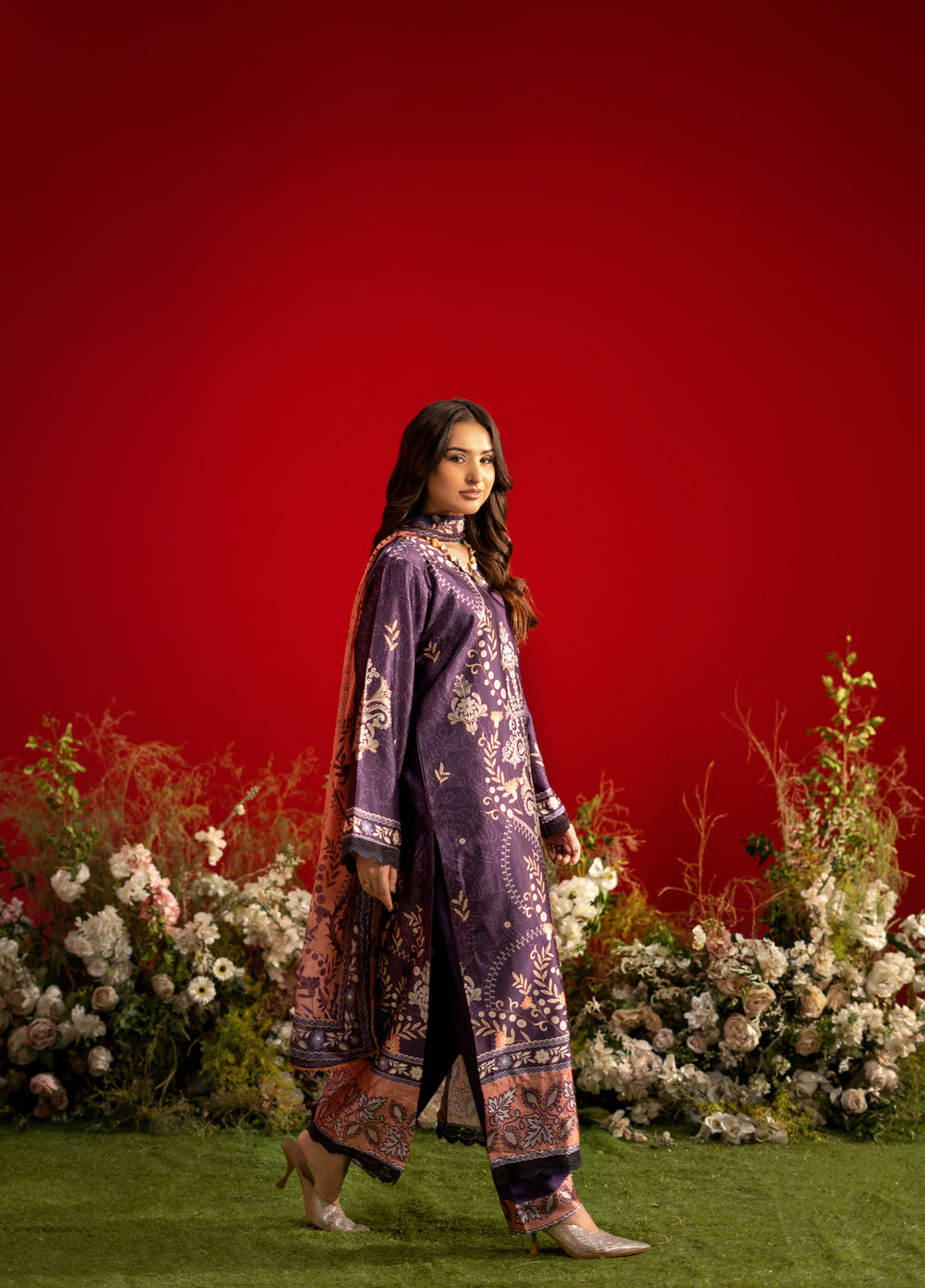Marine by Rashid Textiles Unstitched Printed Luxury Silk 3 Piece Suit RT26USM D-3905 - Winter Collection