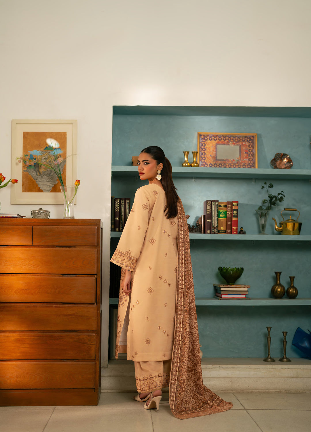 Manzil by Rashid Textiles Unstitched Embroidered Khaddar 3 Piece Suit RT26UKM D-1032 - Winter Collection