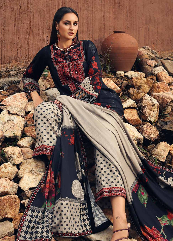 Combination by Charizma Unstitched Embroidered Linen 3 Piece Suit CHR26UCL CCW7-10 - Casual Collection
