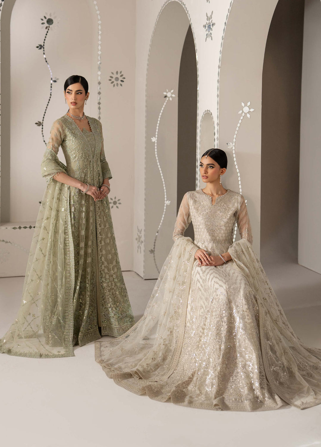 Shehnai by Lavish Premium Unstitched Embroidered Organza 3 Piece Suit LVP26USO SH-01 NOORE - Wedding Collection