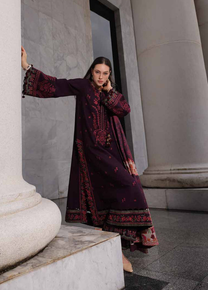 Poshima by Charizma Unstitched Embroidered Leather Peach 3 Piece Suit CHR26UPL PSW6-25 - Winter Collection