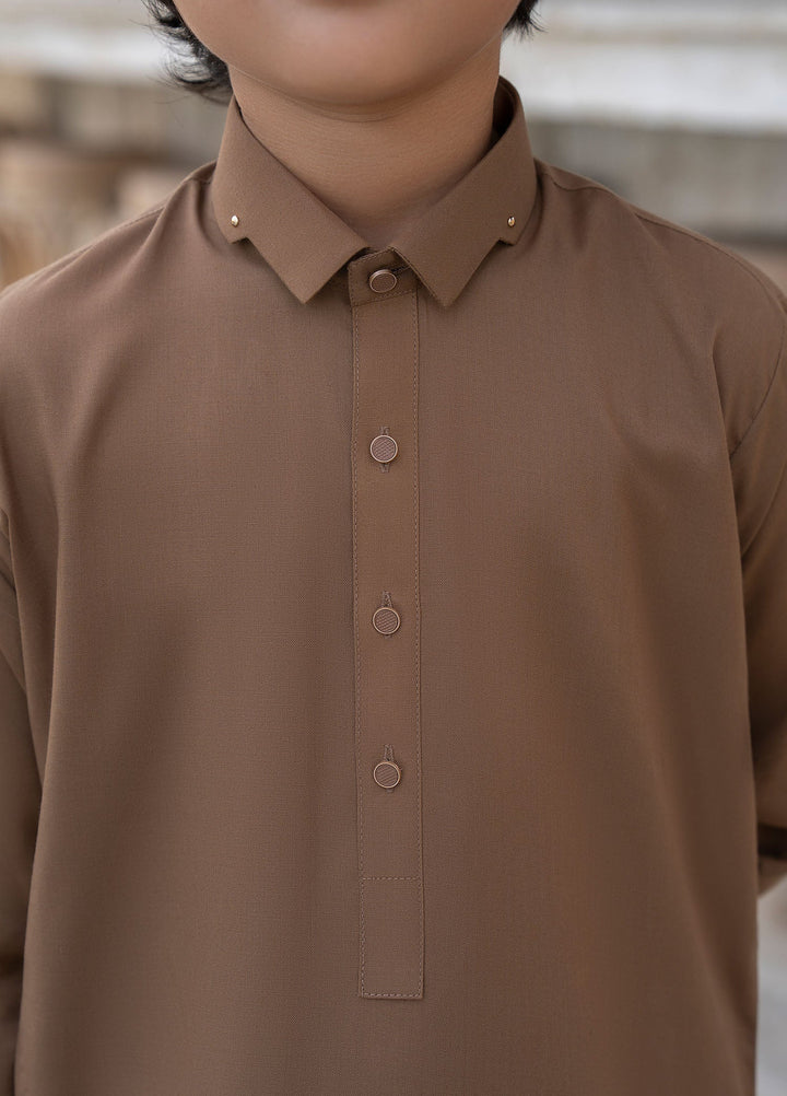 Buraq Boys RTW Solids Wash N Wear Kurta Shalwar Suit Kabeer Casual Collection