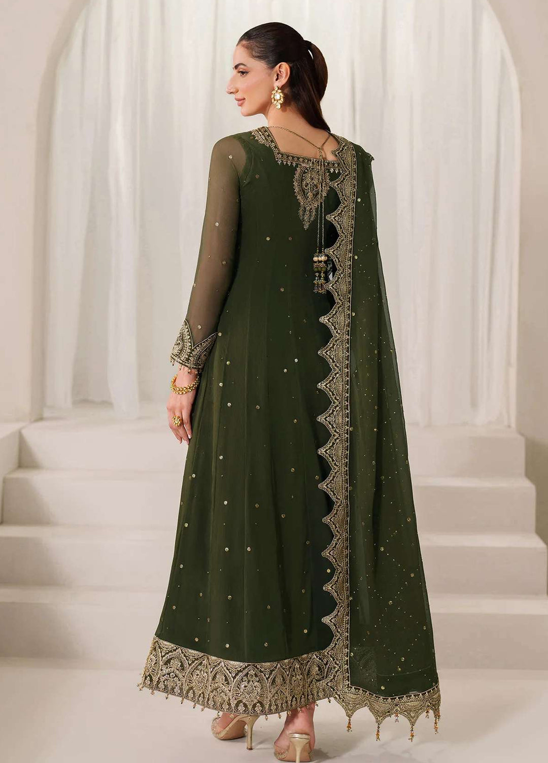Alizeh Fashion Unstitched Embroidered Chiffon 3 Piece Suit AF26UCF AF-HM-4051-Rekha - Festive Collection