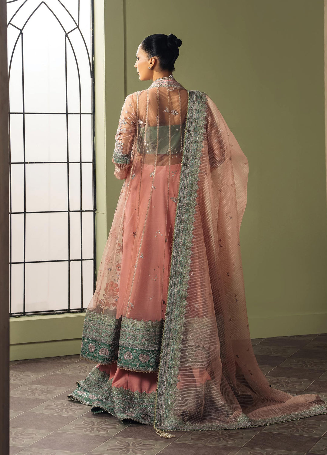 Luminara by Ayzel Unstitched Embroidered Net 3 Piece Suit AAF26UWL Lunal AYZ-171 - Wedding Collection