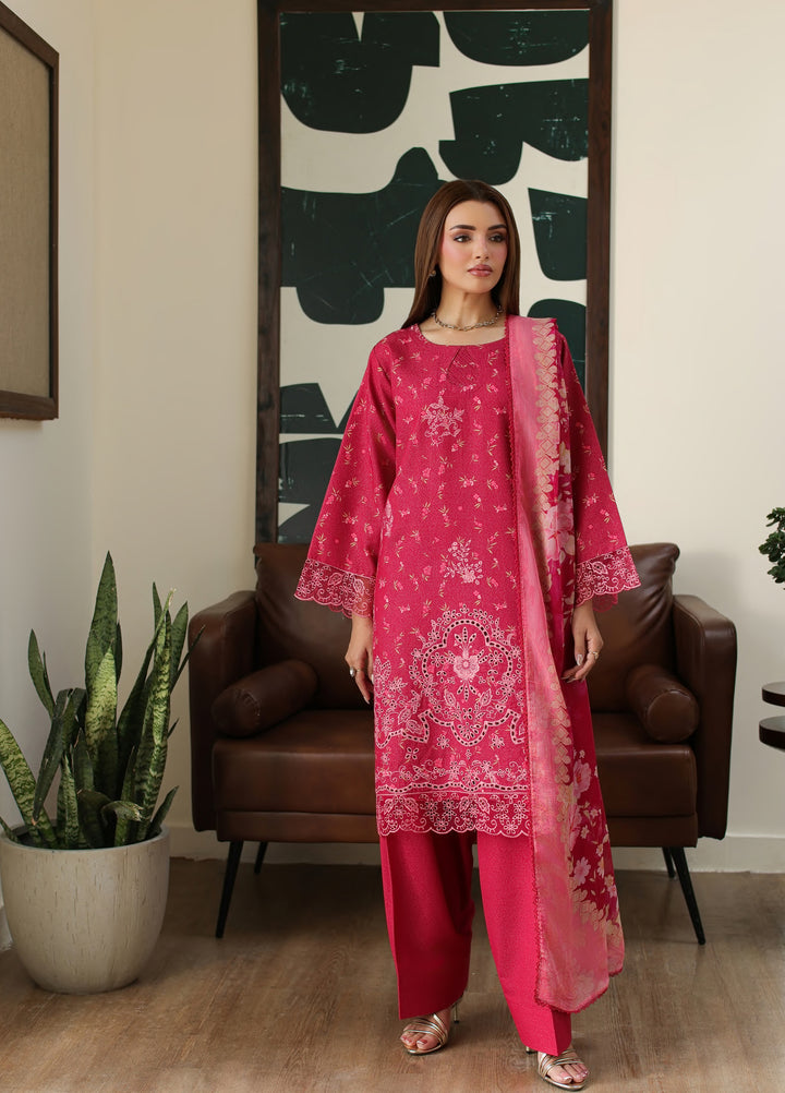 Sahl by Rashid Textiles Unstitched Embroidered Lawn Karandi 3 Piece Suit RT26USLK D-3918 - Casual Collection