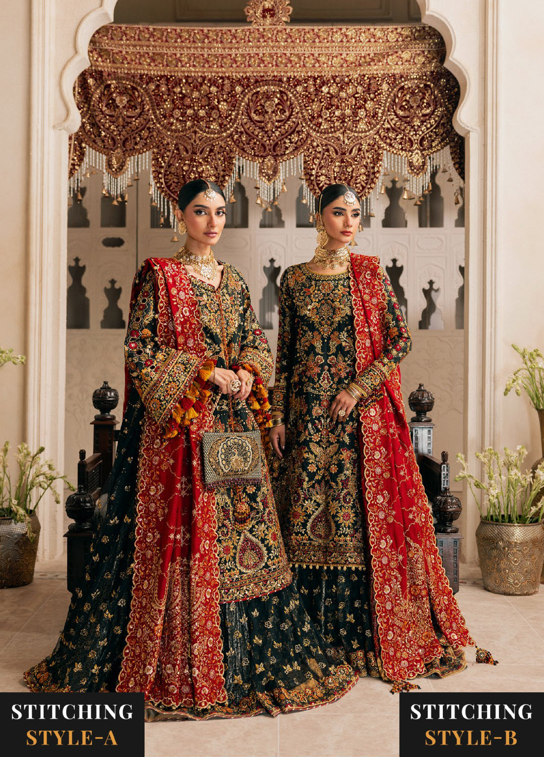 AIK Atelier Unstitched Embroidered Kataan Silk 3 Piece Suit AIK26UAW D-06 - Wedding Collection
