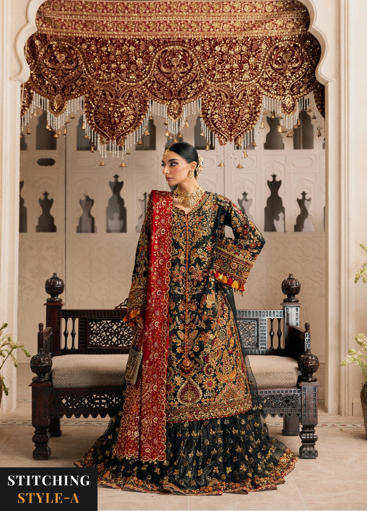 AIK Atelier Unstitched Embroidered Kataan Silk 3 Piece Suit AIK26UAW D-06 - Wedding Collection