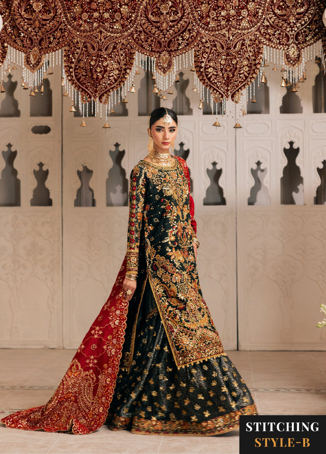 AIK Atelier Unstitched Embroidered Kataan Silk 3 Piece Suit AIK26UAW D-06 - Wedding Collection