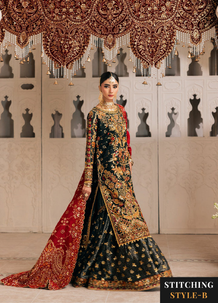 AIK Atelier Unstitched Embroidered Kataan Silk 3 Piece Suit AIK26UAW D-06 - Wedding Collection